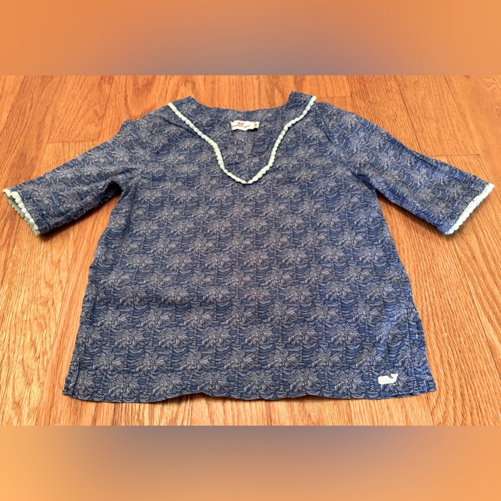 Vineyard Vines Girls’ Blue Tunic Shirt, size 3T